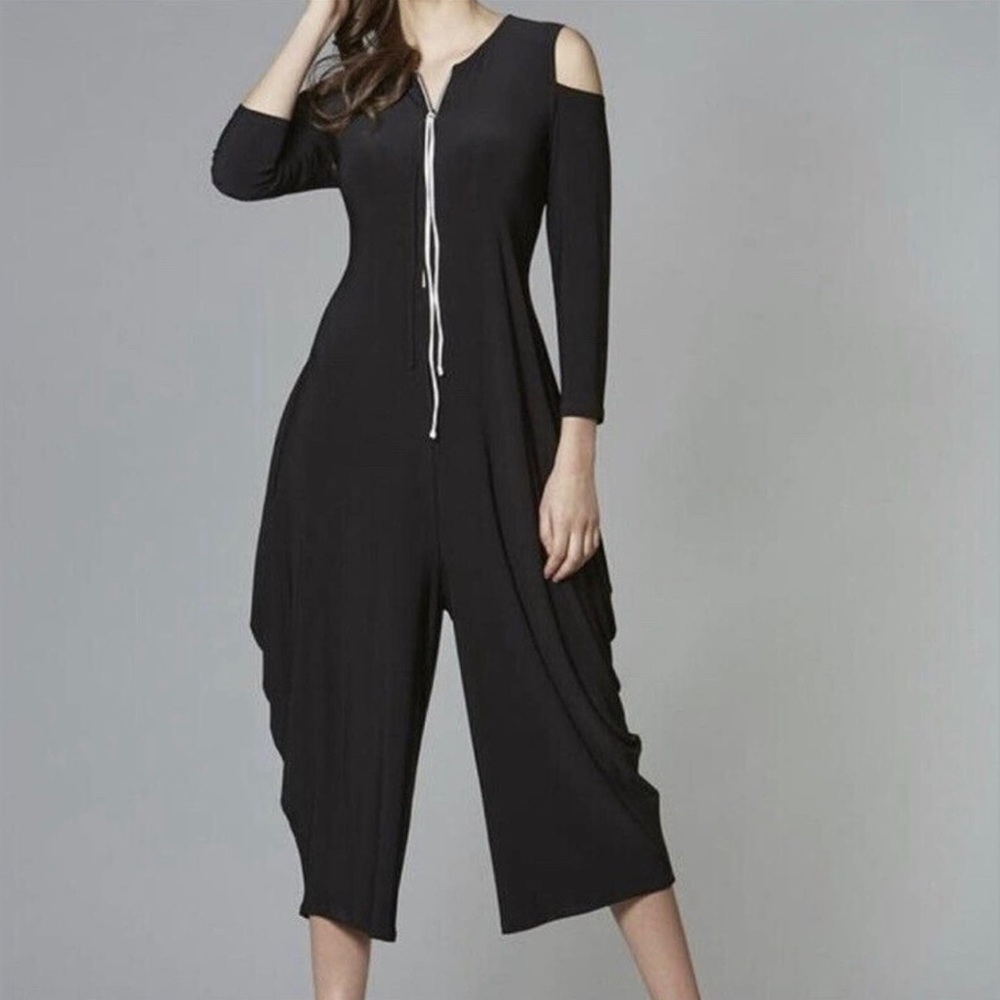 Joseph Ribkoff Harem Pant Jumpsuit Romper, Size 12 - Picture 8 of 12
